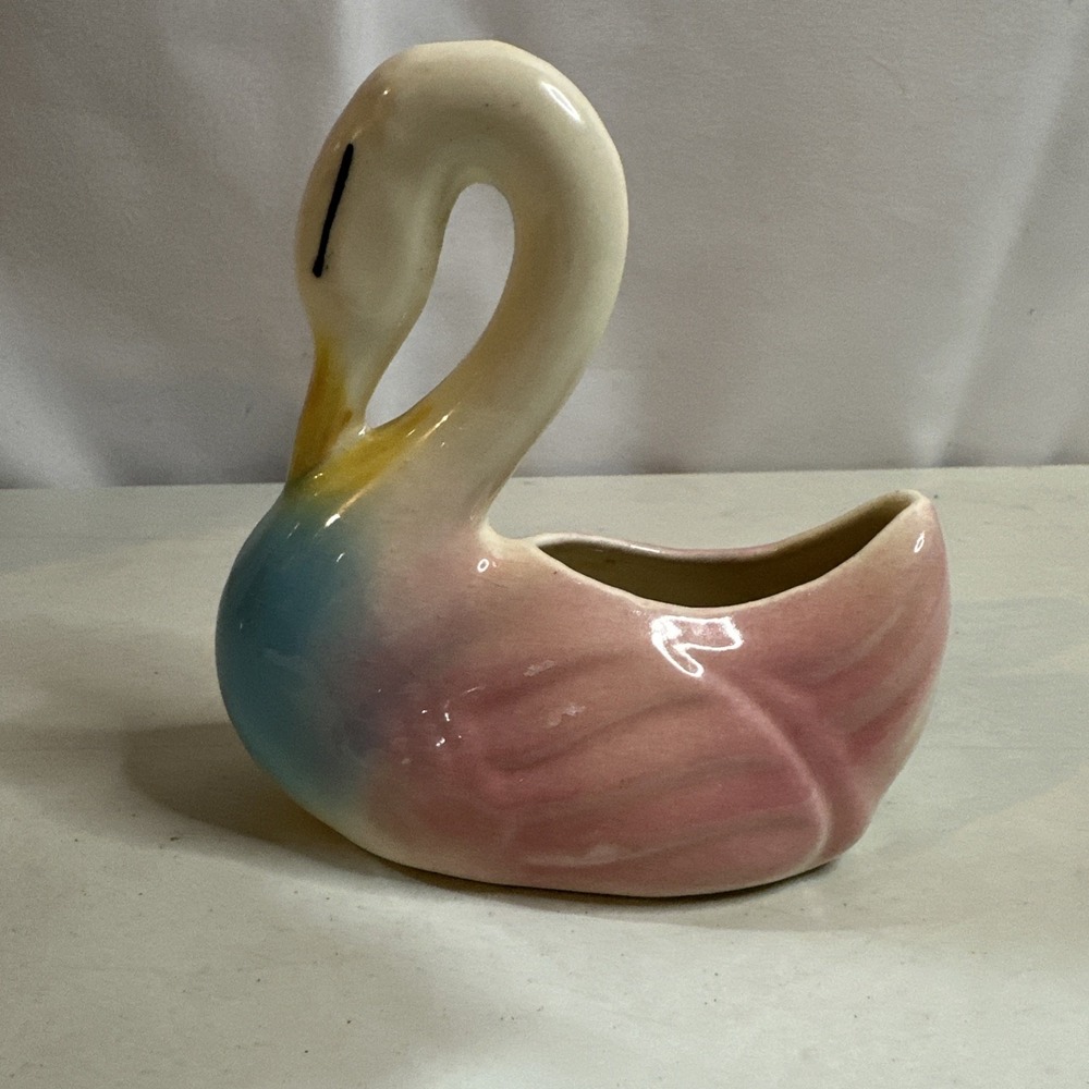 Vintage Swan Planter Vase | Pastel Ceramic | Quiet Luxury Cottagecore Decor
